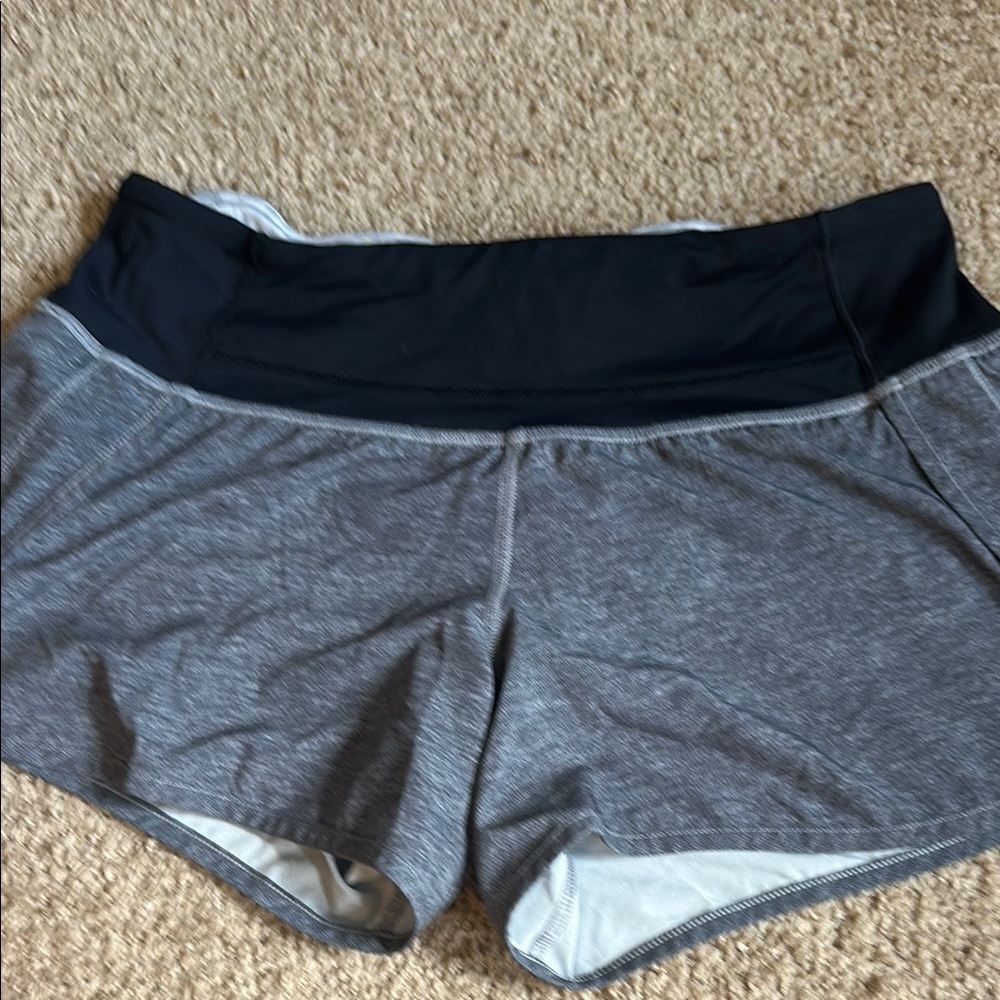 Women's Black and Gray Shorts